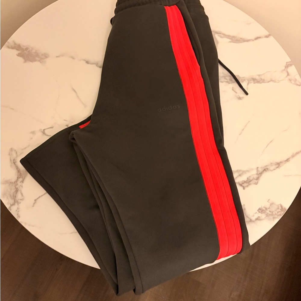 Fear of God x Adidas Gray Joggers with Red Stripe